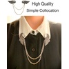 image:image6 Pcs Antique Sweater Shawl Clip Chain Renaissance Style Rose Bowknot Brooch Flowers Wings Heart Cardigan Pin Gold sliver For Woman MenA6PcsHeart