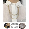 image:image6 Pcs Antique Sweater Shawl Clip Chain Renaissance Style Rose Bowknot Brooch Flowers Wings Heart Cardigan Pin Gold sliver For Woman MenB6PcsButterfly