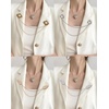image:image6 Pcs Antique Sweater Shawl Clip Chain Renaissance Style Rose Bowknot Brooch Flowers Wings Heart Cardigan Pin Gold sliver For Woman MenC6PcsWing
