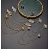 image:image6 Pcs Antique Sweater Shawl Clip Chain Renaissance Style Rose Bowknot Brooch Flowers Wings Heart Cardigan Pin Gold sliver For Woman MenC6PcsWing