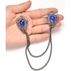 image:image6 Pcs Antique Sweater Shawl Clip Chain Renaissance Style Rose Bowknot Brooch Flowers Wings Heart Cardigan Pin Gold sliver For Woman MenD6PcsCubic Zirconia