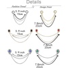 image:image6 Pcs Antique Sweater Shawl Clip Chain Renaissance Style Rose Bowknot Brooch Flowers Wings Heart Cardigan Pin Gold sliver For Woman MenD6PcsCubic Zirconia