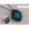 image:imageAlilang Vintage Inspired Antique Reproduct Rose Pink Crystal Flower Cameo Pin BroochBlue Green
