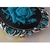 image:imageAlilang Vintage Inspired Antique Reproduct Rose Pink Crystal Flower Cameo Pin BroochBlue Green