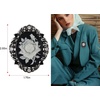 image:imageAlilang Vintage Inspired Antique Reproduct Rose Pink Crystal Flower Cameo Pin BroochGrey
