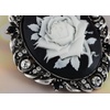 image:imageAlilang Vintage Inspired Antique Reproduct Rose Pink Crystal Flower Cameo Pin BroochGrey