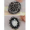 image:imageAlilang Vintage Inspired Antique Reproduct Rose Pink Crystal Flower Cameo Pin BroochGrey