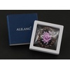 image:imageAlilang Vintage Inspired Antique Reproduct Rose Pink Crystal Flower Cameo Pin BroochPurple