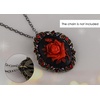 image:imageAlilang Vintage Inspired Antique Reproduct Rose Pink Crystal Flower Cameo Pin BroochRed