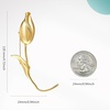 image:imageCicy Bell Brooch Pins for Women 18K Gold Plated Floral Hand JewelryGold Tulip Bud
