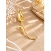 image:imageCicy Bell Brooch Pins for Women 18K Gold Plated Floral Hand JewelryGold Tulip Bud