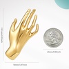 image:imageCicy Bell Brooch Pins for Women 18K Gold Plated Floral Hand JewelryHAND433197in