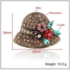 image:imageComelyjewel Rhinestone Brooch Pins for Women Hat Jewelry Brooch Pins Durable and UsefulRetro Gold