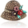 image:imageComelyjewel Rhinestone Brooch Pins for Women Hat Jewelry Brooch Pins Durable and UsefulRetro Gold