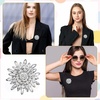 image:imageCrystal Flower Rhinestone Brooches for Women Corsage Brooch Pin Silver Brooch Pins for Women Rhinestone Appliques for Dresses Wedding Bridal Scarf Hat Bag