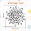 image:imageCrystal Flower Rhinestone Brooches for Women Corsage Brooch Pin Silver Brooch Pins for Women Rhinestone Appliques for Dresses Wedding Bridal Scarf Hat Bag
