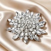 image:imageCrystal Flower Rhinestone Brooches for Women Corsage Brooch Pin Silver Brooch Pins for Women Rhinestone Appliques for Dresses Wedding Bridal Scarf Hat Bag