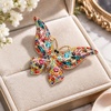 image:imageCrystal Rhinestone Butterfly BroochElegant Butterfly Lapel Pinscolorful