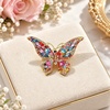 image:imageCrystal Rhinestone Butterfly BroochElegant Butterfly Lapel Pinscolorful