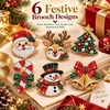image:imageDIY Christmas Diamond Brooch Kit with 6 Designs Christmas Pins AB