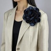 image:imageDainty Satin Fabric Rose Flower Brooches 75in Extra Large Big Camellia Flower Brooches Lapel Pins for Women Wedding Party Dance Dress Clothes AccessoriesBlue