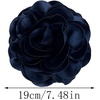 image:imageDainty Satin Fabric Rose Flower Brooches 75in Extra Large Big Camellia Flower Brooches Lapel Pins for Women Wedding Party Dance Dress Clothes AccessoriesBlue
