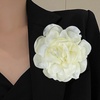 image:imageDainty Satin Fabric Rose Flower Brooches 75in Extra Large Big Camellia Flower Brooches Lapel Pins for Women Wedding Party Dance Dress Clothes AccessoriesBeige