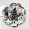 image:imageDainty Satin Fabric Rose Flower Brooches 75in Extra Large Big Camellia Flower Brooches Lapel Pins for Women Wedding Party Dance Dress Clothes AccessoriesGray