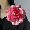 image:imageDainty Satin Fabric Rose Flower Brooches 75in Extra Large Big Camellia Flower Brooches Lapel Pins for Women Wedding Party Dance Dress Clothes AccessoriesLight Pink
