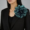 image:imageDainty Satin Fabric Rose Flower Brooches 75in Extra Large Big Camellia Flower Brooches Lapel Pins for Women Wedding Party Dance Dress Clothes AccessoriesGreen
