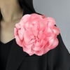 image:imageDainty Satin Fabric Rose Flower Brooches 75in Extra Large Big Camellia Flower Brooches Lapel Pins for Women Wedding Party Dance Dress Clothes AccessoriesLight Pink