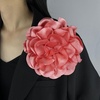 image:imageDainty Satin Fabric Rose Flower Brooches 75in Extra Large Big Camellia Flower Brooches Lapel Pins for Women Wedding Party Dance Dress Clothes AccessoriesWatermelon Red