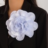 image:imageDainty Satin Fabric Rose Flower Brooches 75in Extra Large Big Camellia Flower Brooches Lapel Pins for Women Wedding Party Dance Dress Clothes AccessoriesWhite