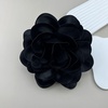 image:imageDainty Satin Fabric Rose Flower Brooches 75in Extra Large Big Camellia Flower Brooches Lapel Pins for Women Wedding Party Dance Dress Clothes AccessoriesBlack