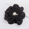 image:imageDainty Satin Fabric Rose Flower Brooches 75in Extra Large Big Camellia Flower Brooches Lapel Pins for Women Wedding Party Dance Dress Clothes AccessoriesBlack