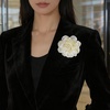 image:imageDainty Satin Fabric Rose Flower Brooches 75in Extra Large Big Camellia Flower Brooches Lapel Pins for Women Wedding Party Dance Dress Clothes AccessoriesBeige