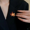 image:imageDreuyet Maple Leaf Brooch Pin For Women Fall Thanksgiving Crystal Colorful Maple Leaf Lapel Pin Party Prom Wedding Thanksgiving Jewelry Giftmaple leaves E