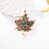 image:imageDreuyet Maple Leaf Brooch Pin For Women Fall Thanksgiving Crystal Colorful Maple Leaf Lapel Pin Party Prom Wedding Thanksgiving Jewelry Giftmaple leaves C