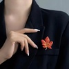 image:imageDreuyet Maple Leaf Brooch Pin For Women Fall Thanksgiving Crystal Colorful Maple Leaf Lapel Pin Party Prom Wedding Thanksgiving Jewelry Giftmaple leaves A