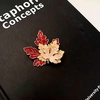 image:imageDreuyet Maple Leaf Brooch Pin For Women Fall Thanksgiving Crystal Colorful Maple Leaf Lapel Pin Party Prom Wedding Thanksgiving Jewelry Giftmaple leaves E