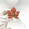image:imageDreuyet Maple Leaf Brooch Pin For Women Fall Thanksgiving Crystal Colorful Maple Leaf Lapel Pin Party Prom Wedding Thanksgiving Jewelry Giftmaple leaves A