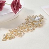 image:imageEVER FAITH Rhinestone Crystal 8 Inch Big Large Elegant Bridal Prom Rose Flower Bud Brooch for WomenClear GoldTone