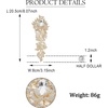 image:imageEVER FAITH Rhinestone Crystal 8 Inch Big Large Elegant Bridal Prom Rose Flower Bud Brooch for WomenClear GoldTone