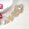 image:imageEVER FAITH Rhinestone Crystal 8 Inch Big Large Elegant Bridal Prom Rose Flower Bud Brooch for WomenClear GoldTone