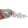 image:imageEVER FAITH Rhinestone Crystal 8 Inch Big Large Elegant Bridal Prom Rose Flower Bud Brooch for WomenClear SilverTone