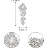 image:imageEVER FAITH Rhinestone Crystal 8 Inch Big Large Elegant Bridal Prom Rose Flower Bud Brooch for WomenClear SilverTone