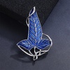 image:imageElven Tree Leaf Enamel Brooch for Women Men Mystery Keepsake Leaf Pin Luck Elven Cloak Leaf Clasp Costume Accessory Cosplay JewelryBlue