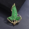 image:imageElven Tree Leaf Enamel Brooch for Women Men Mystery Keepsake Leaf Pin Luck Elven Cloak Leaf Clasp Costume Accessory Cosplay JewelryGreen Gold