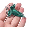 image:imageElven Tree Leaf Enamel Brooch for Women Men Mystery Keepsake Leaf Pin Luck Elven Cloak Leaf Clasp Costume Accessory Cosplay JewelryGreen Silver