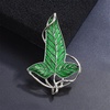 image:imageElven Tree Leaf Enamel Brooch for Women Men Mystery Keepsake Leaf Pin Luck Elven Cloak Leaf Clasp Costume Accessory Cosplay JewelryGreen Silver